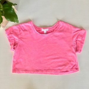 Pink Cropped Tee